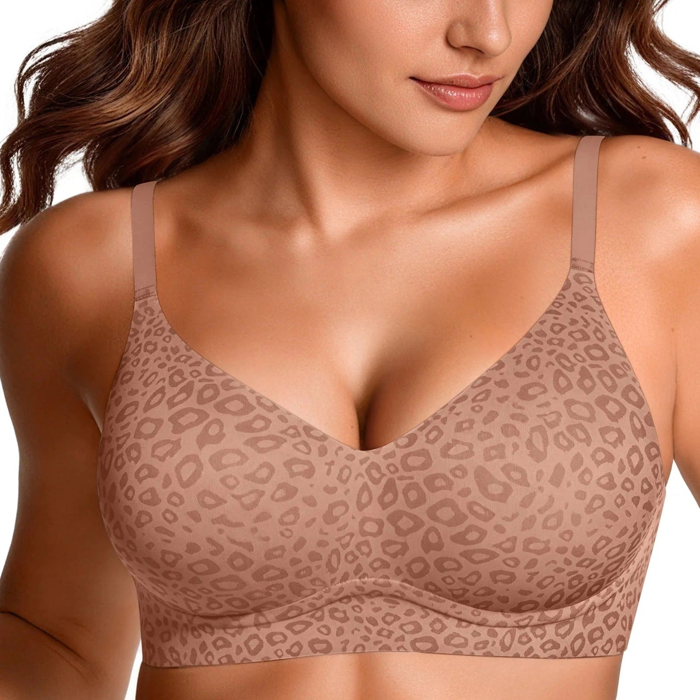 Soutien-gorge gel Panthère Marron