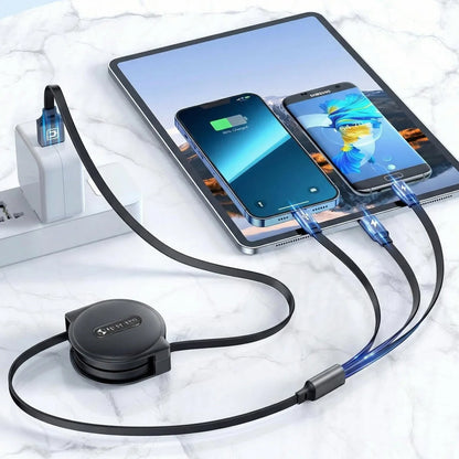 MultiCord Pro™ Chargeur Rétractable Rapide