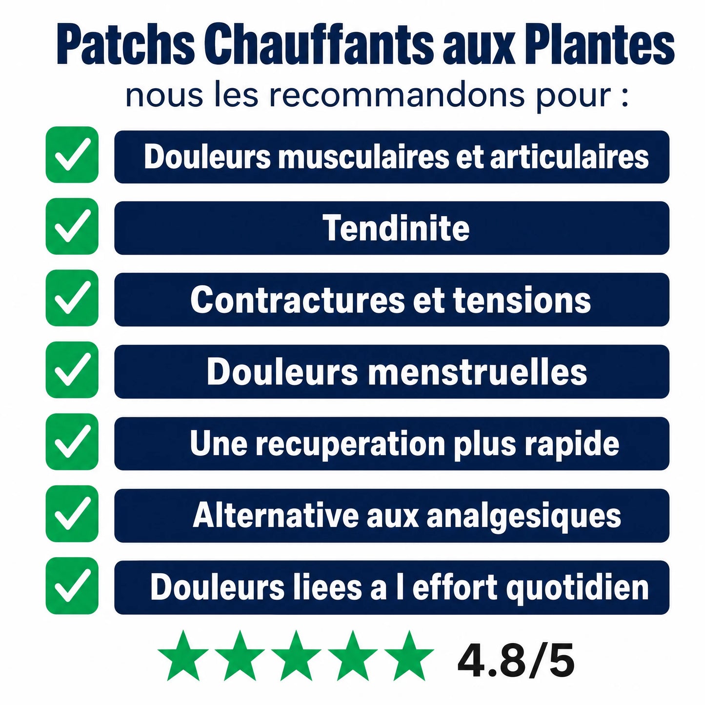 Patchs Chauffants aux Plantes