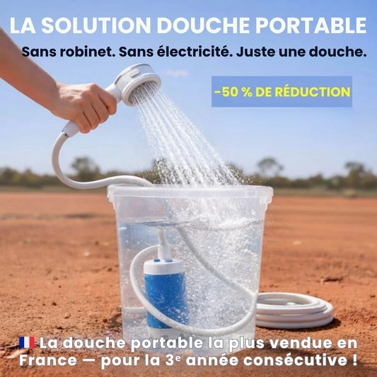 Pompe à eau portable : Kit complet avec tuyau et pommeau de douche
