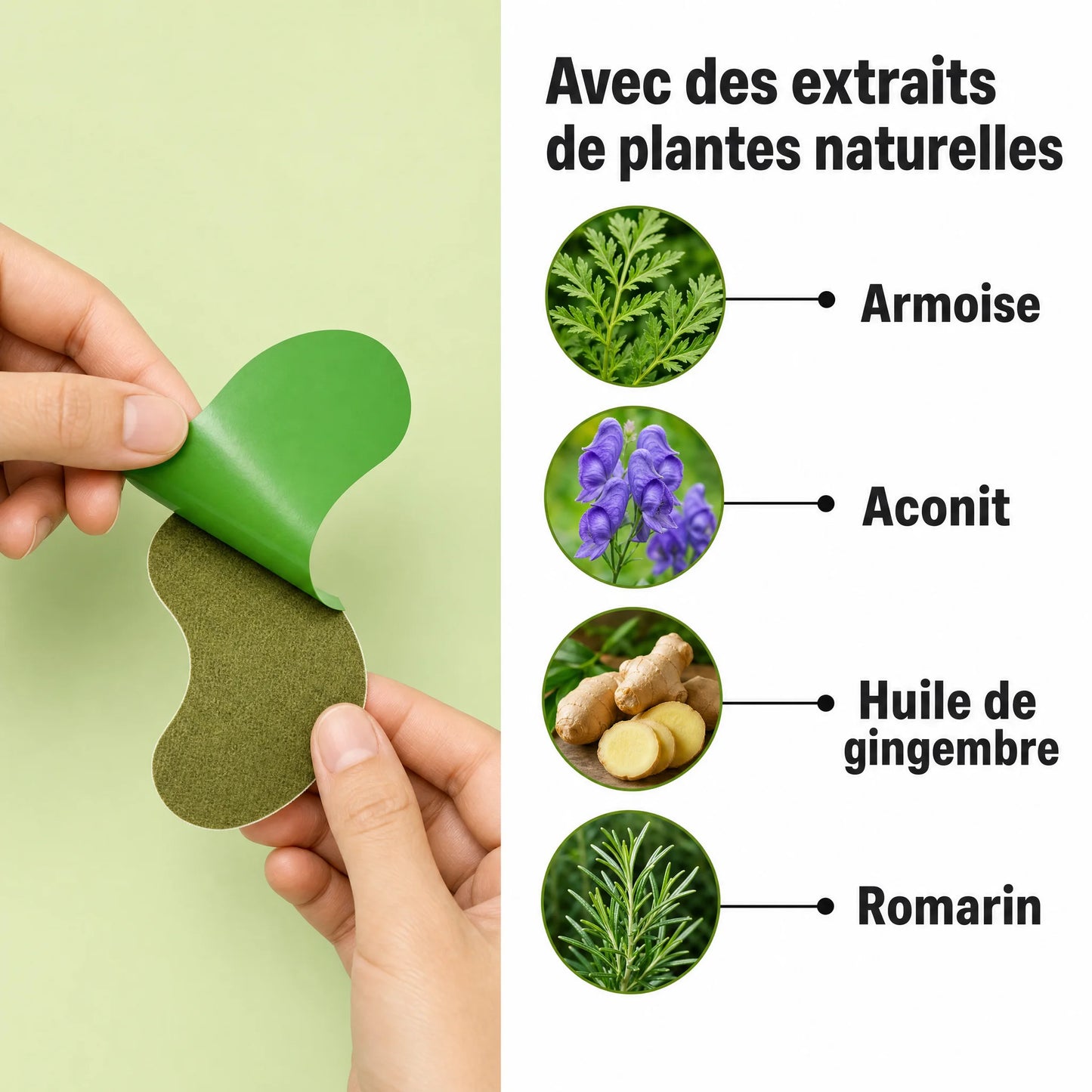 Patchs Chauffants aux Plantes