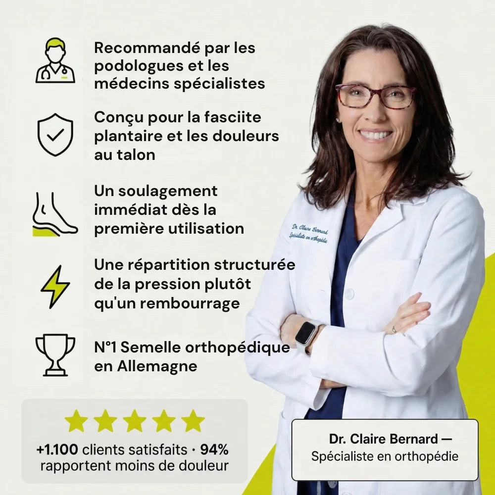 Semelles Thérapeutiques Anti-Douleur fasciite plantaire