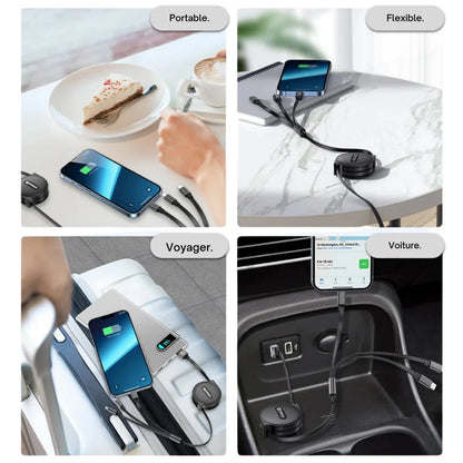 MultiCord Pro™ Chargeur Rétractable Rapide