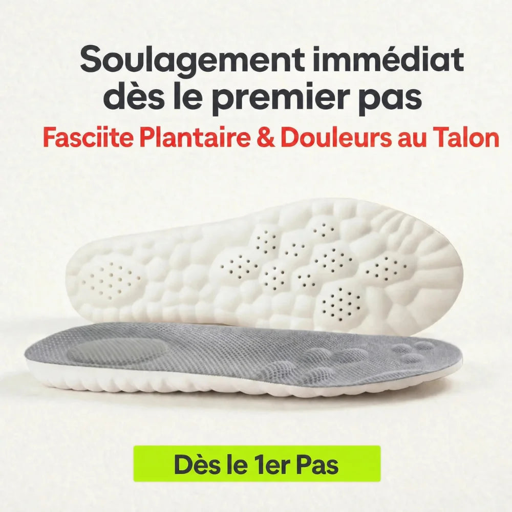 Semelles Thérapeutiques Anti-Douleur - Fasciite Plantaire et Douleurs au Talon
