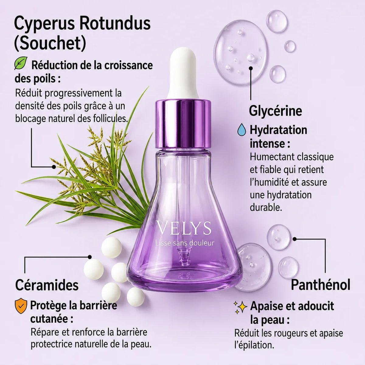 Velys Sérum Anti-Repousse Végétal