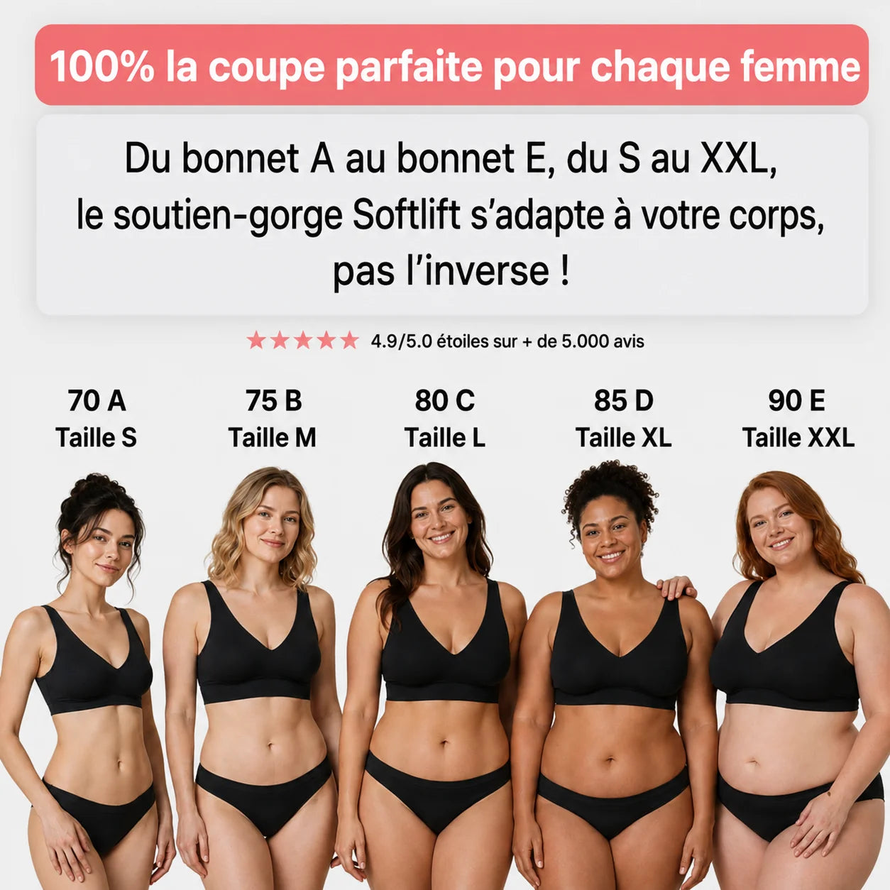 SoftLift — Soutien-gorge sans coutures ni armatures