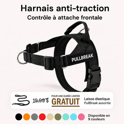 Harnais Anti-Tirage PullBreak — Clip Frontal Sans Étranglement
