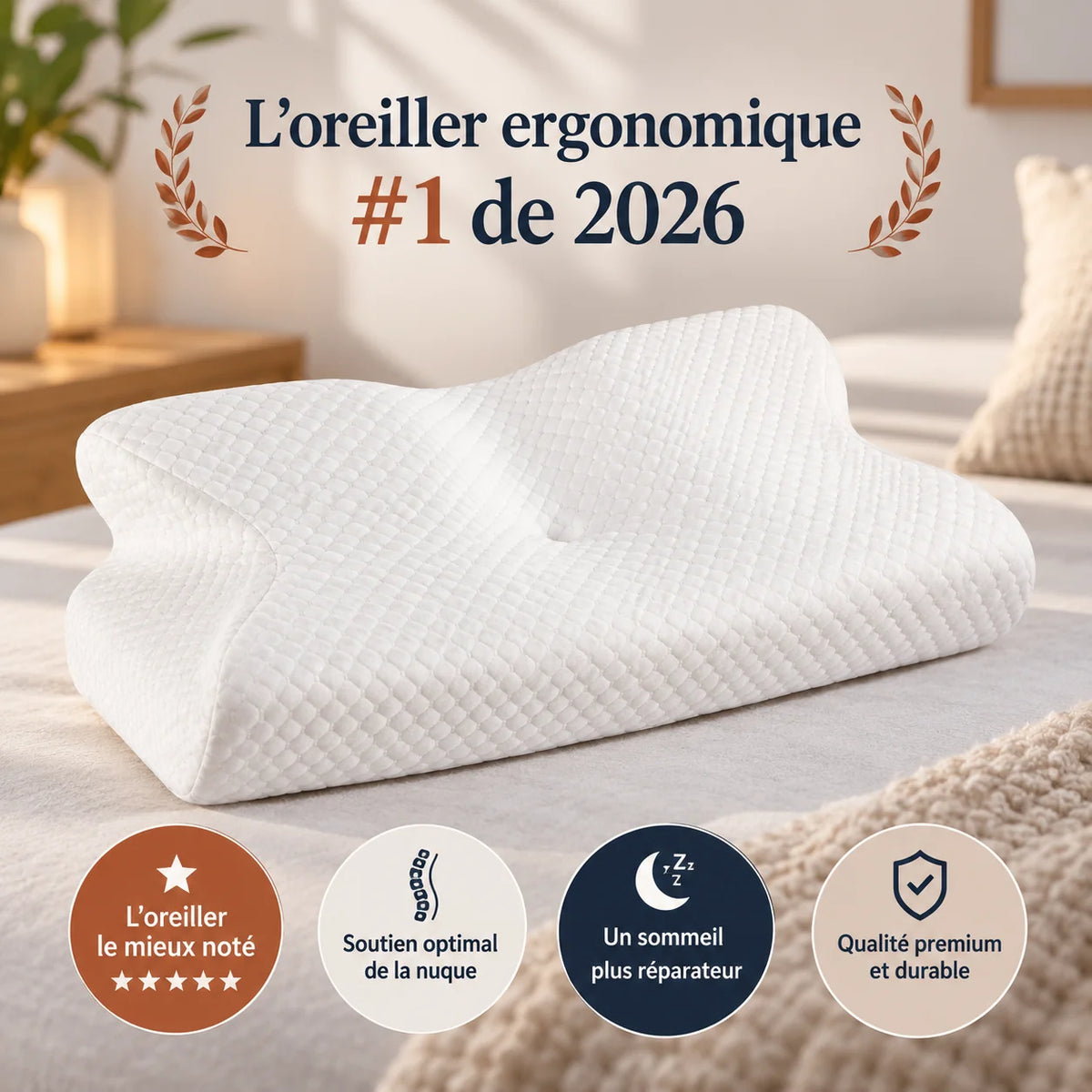 Cervéa, l'oreiller ergonomique nº 1 de 2026