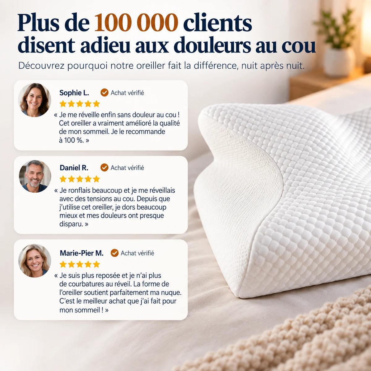 Avis clients sur l'oreiller Cervéa