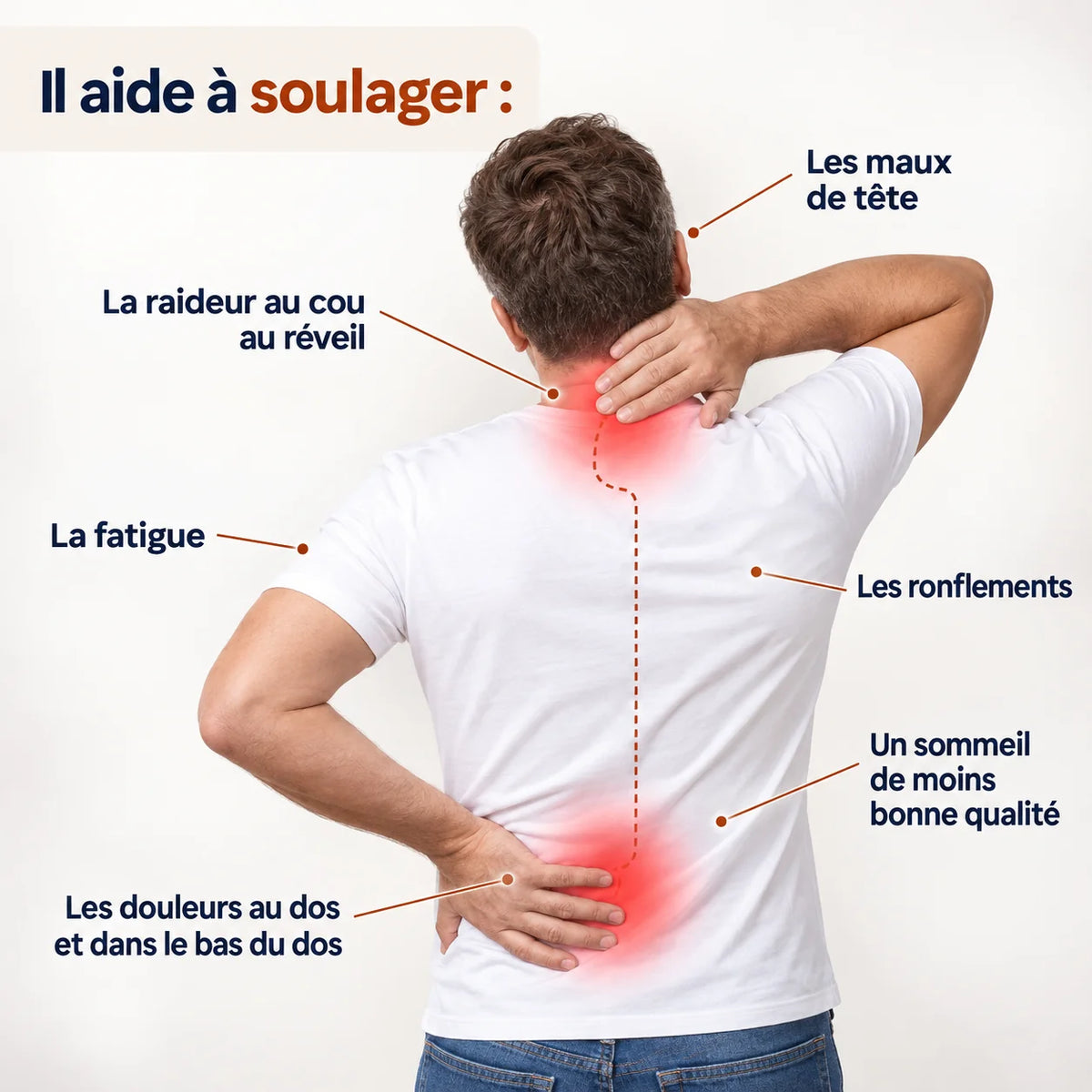 Ce que l'oreiller Cervéa aide à soulager