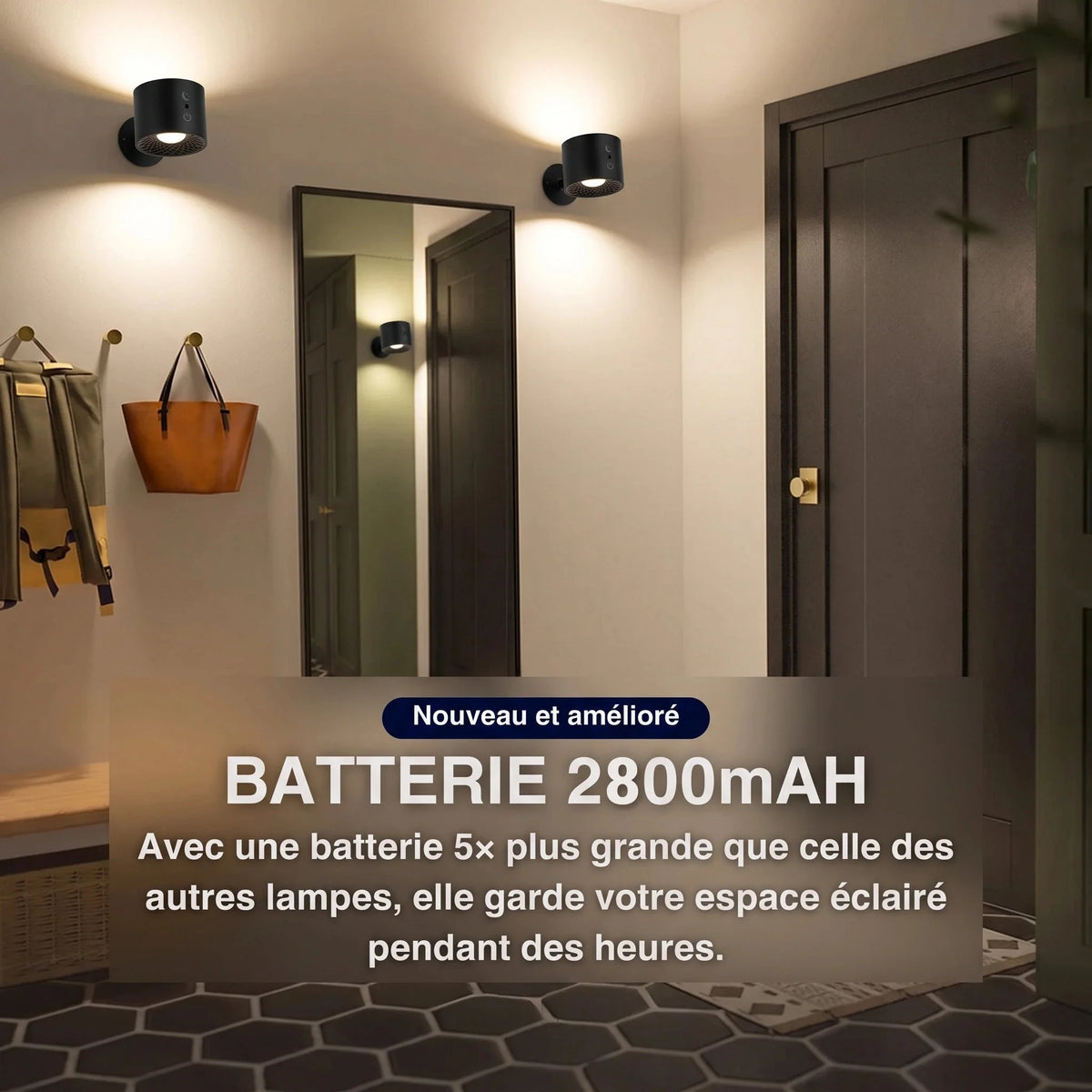 Lampe murale rechargeable HaloMaison