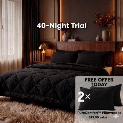 Midnight Black – 2 free PureComfort™ pillowcases
