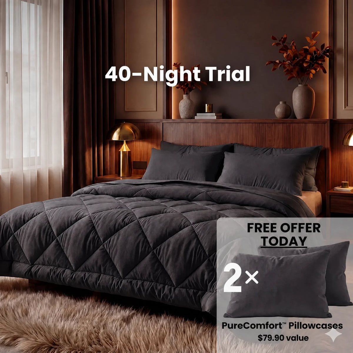 Moonstone Grey – 2 free PureComfort™ pillowcases