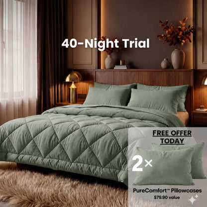 Soft Mint Green – 2 free PureComfort™ pillowcases