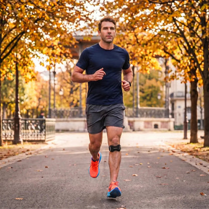 Coureur avec la sangle rotulienne