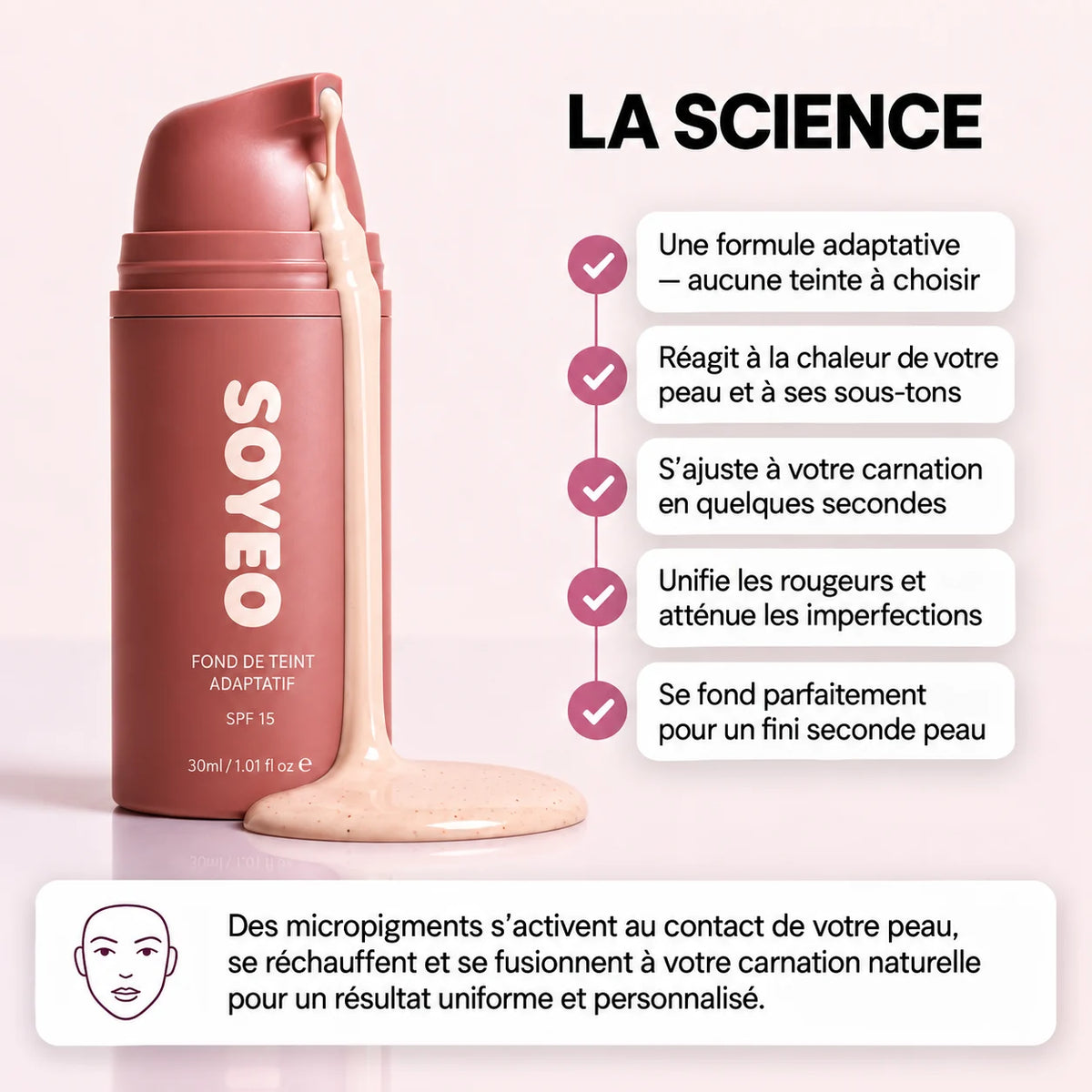 Fond de teint adaptatif anti-âge SOYEO