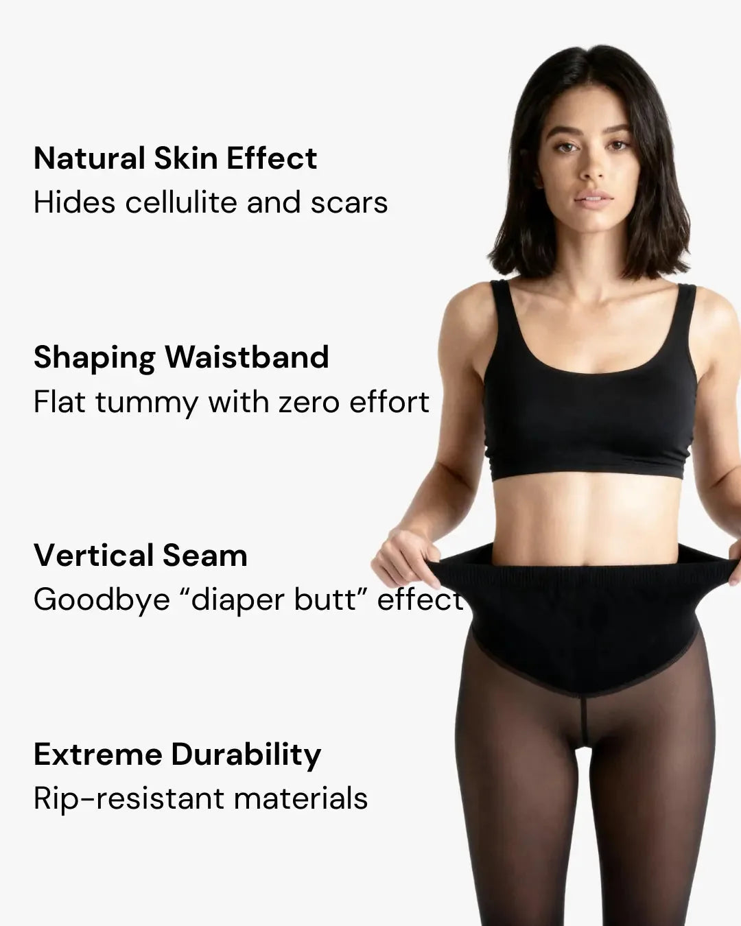 Thermal Sculpting Smoothing Leggings — fleece-lined, bare-leg look
