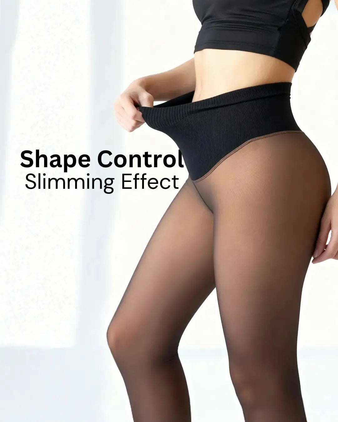 Thermal Sculpting Smoothing Leggings — fleece-lined, bare-leg look