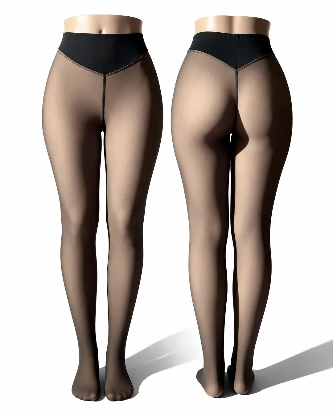 Thermal Sculpting Smoothing Leggings — fleece-lined, bare-leg look