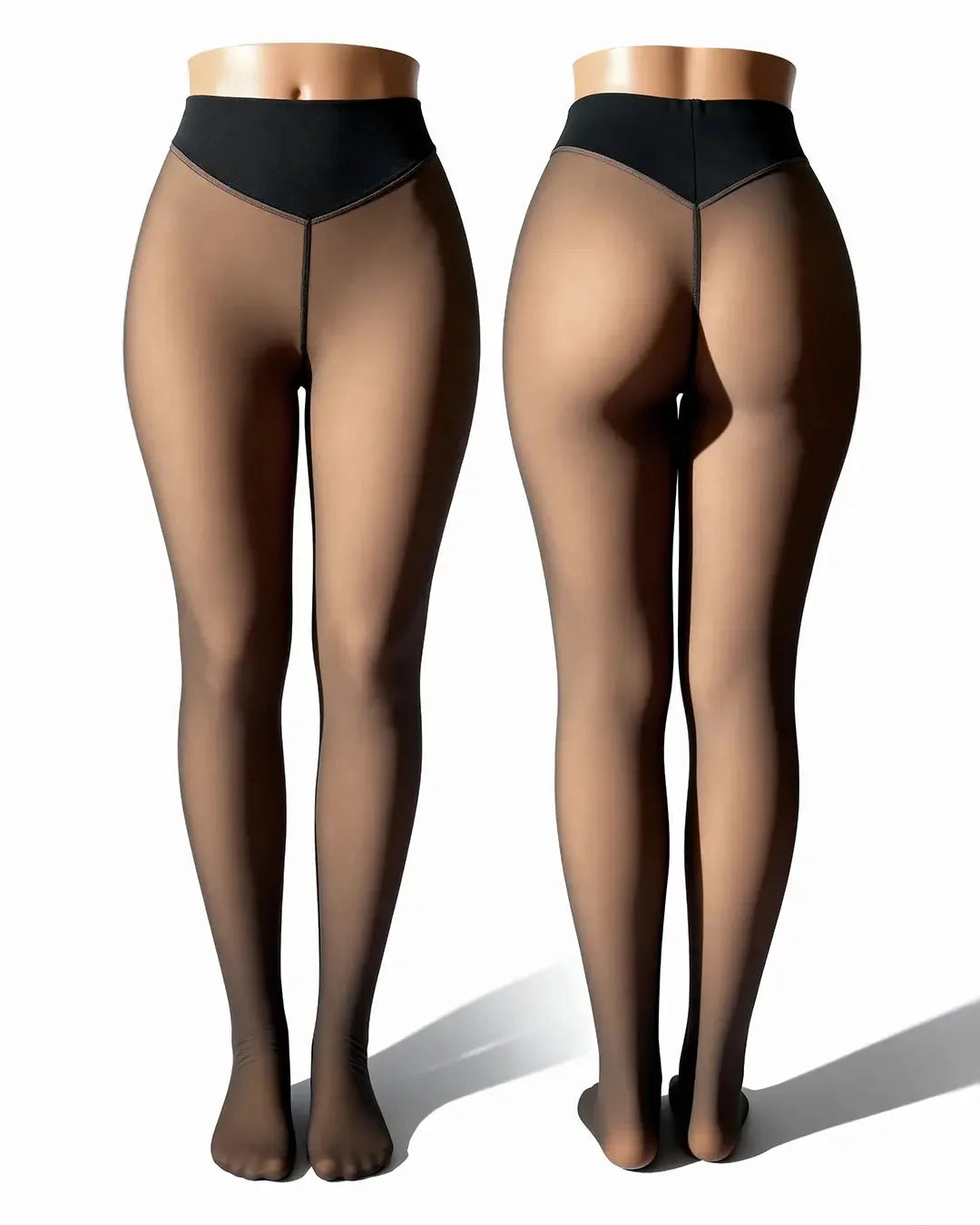 Thermal Sculpting Smoothing Leggings — fleece-lined, bare-leg look