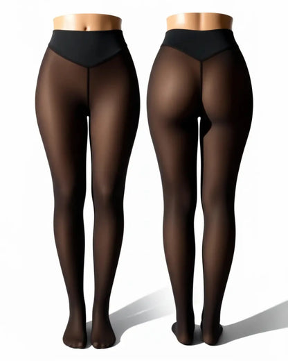 Thermal Sculpting Smoothing Leggings — fleece-lined, bare-leg look