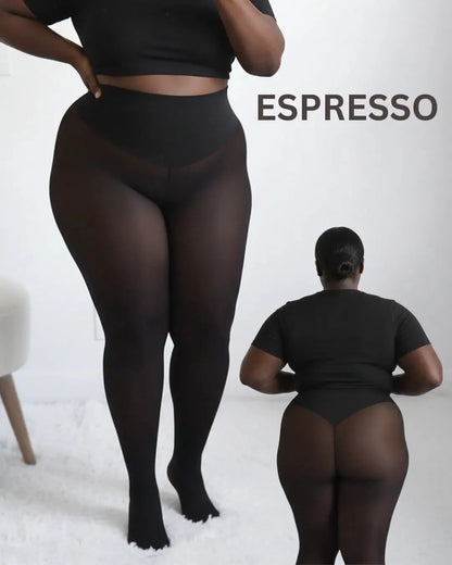 Thermal Sculpting Smoothing Leggings — fleece-lined, bare-leg look