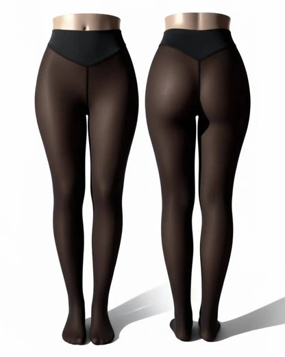 Thermal Sculpting Smoothing Leggings — fleece-lined, bare-leg look